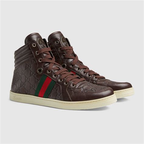 high gucci shoes|gucci high top sneakers men's.